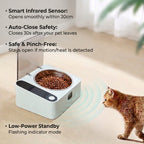 Smart Auto-Lid Cat Bowl – Rechargeable Pet Feeding Bowl with Type-C Charging
