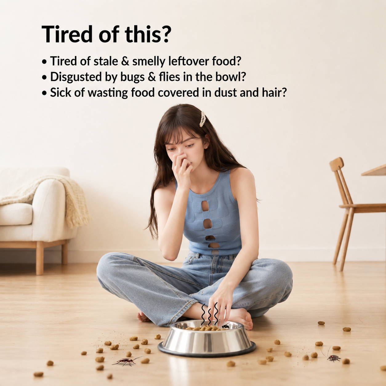 Smart Auto-Lid Cat Bowl – Rechargeable Pet Feeding Bowl with Type-C Charging